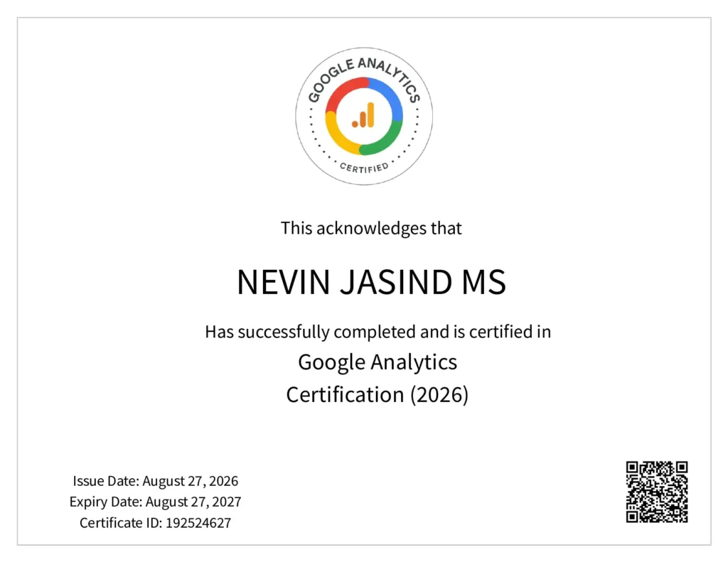 Google certified digital marketer in Bahrain Google Analytics Certification